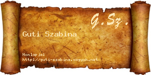 Guti Szabina névjegykártya